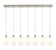 Innovation Lighting 127B-7P-SN-G434-7WH - Crown Point - 7 Light - 49 inch - Brushed Satin Nickel - Linear Pendant