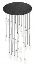 Innovation Lighting 160BK-B-31P-BB-G434-12CL - Crown Point - 31 Light - 60 inch - Brushed Brass - Multi Pendant
