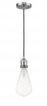 Innovation Lighting 200C-SN-BB125LED - Bare Bulb - 1 Light - 2 inch - Brushed Satin Nickel - Cord hung - Mini Pendant