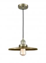 Innovation Lighting 201C-AB-MFR-AB-12 - Appalachian - 1 Light - 12 inch - Antique Brass - Cord hung - Mini Pendant
