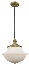 Innovations Lighting 201C-BB-G541 - Oxford - 1 Light - 12 inch - Brushed Brass - Cord hung - Mini Pendant