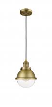Innovation Lighting 201C-BB-HFS-62-BB - Hampden - 1 Light - 7 inch - Brushed Brass - Cord hung - Mini Pendant