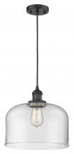 Innovations Lighting 201C-BK-G72-L - Bell - 1 Light - 12 inch - Matte Black - Cord hung - Mini Pendant