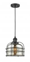 Innovation Lighting 201C-BK-G78-CE-LED - Bell Cage - 1 Light - 9 inch - Matte Black - Cord hung - Mini Pendant