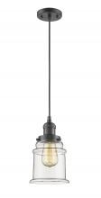 Innovations Lighting 201C-OB-G182 - Canton - 1 Light - 6 inch - Oil Rubbed Bronze - Cord hung - Mini Pendant