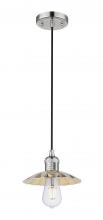 Innovation Lighting 201C-PN-M17-PN - Scallop - 1 Light - 8 inch - Polished Nickel - Cord Hung - Mini Pendant