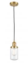 Innovation Lighting 201C-SG-G312-LED - Dover - 1 Light - 5 inch - Satin Gold - Cord hung - Mini Pendant