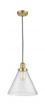 Innovation Lighting 201C-SG-G44-L-LED - Cone - 1 Light - 12 inch - Satin Gold - Cord hung - Mini Pendant