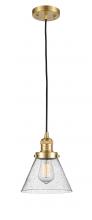 Innovation Lighting 201C-SG-G44-LED - Cone - 1 Light - 8 inch - Satin Gold - Cord hung - Mini Pendant