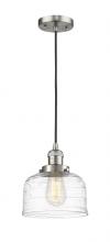Innovation Lighting 201C-SN-G713-LED - Bell - 1 Light - 8 inch - Brushed Satin Nickel - Cord hung - Mini Pendant