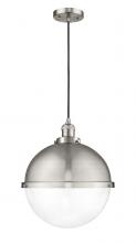 Innovation Lighting 201C-SN-HFS-122-SN-LED - Hampden - 1 Light - 13 inch - Brushed Satin Nickel - Cord hung - Pendant