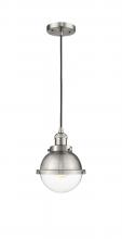 Innovation Lighting 201C-SN-HFS-62-SN-LED - Hampden - 1 Light - 7 inch - Brushed Satin Nickel - Cord hung - Mini Pendant