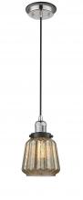 Innovation Lighting 201CBP-PNBK-G146 - Chatham - 1 Light - 7 inch - Polished Nickel - Cord hung - Mini Pendant