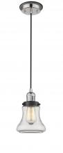 Innovation Lighting 201CBP-PNBK-G192 - Bellmont - 1 Light - 6 inch - Polished Nickel - Cord hung - Mini Pendant