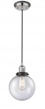 Innovation Lighting 201CBP-PNBK-G204-8 - Beacon - 1 Light - 8 inch - Polished Nickel - Cord hung - Mini Pendant