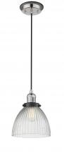 Innovation Lighting 201CBP-PNBK-G222 - Seneca Falls - 1 Light - 10 inch - Polished Nickel - Cord hung - Mini Pendant