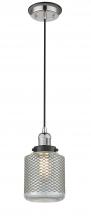 Innovation Lighting 201CBP-PNBK-G262 - Stanton - 1 Light - 6 inch - Polished Nickel - Cord hung - Mini Pendant