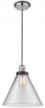 Innovation Lighting 201CBP-PNBK-G42-L - Cone - 1 Light - 12 inch - Polished Nickel - Cord hung - Mini Pendant