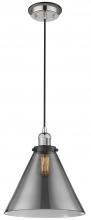 Innovation Lighting 201CBP-PNBK-G43-L - Cone - 1 Light - 12 inch - Polished Nickel - Cord hung - Mini Pendant