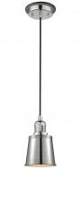 Innovations Lighting 201CBP-PNBK-M9-PN - Addison - 1 Light - 5 inch - Polished Nickel - Cord hung - Mini Pendant