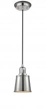 Innovation Lighting 201CBP-PNBK-M9-PN - Addison - 1 Light - 5 inch - Polished Nickel - Cord hung - Mini Pendant