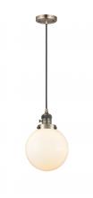 Innovation Lighting 201CSW-AB-G201-8 - Beacon - 1 Light - 8 inch - Antique Brass - Cord hung - Mini Pendant