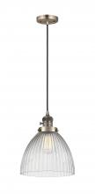 Innovation Lighting 201CSW-AB-G222 - Seneca Falls - 1 Light - 10 inch - Antique Brass - Cord hung - Mini Pendant