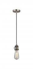 Innovations Lighting 201CSW-AB-LED - Bare Bulb - 1 Light - 3 inch - Antique Brass - Cord hung - Mini Pendant
