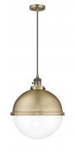 Innovation Lighting 201CSW-BB-HFS-122-BB - Hampden - 1 Light - 13 inch - Brushed Brass - Cord hung - Pendant