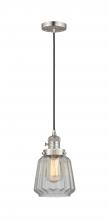 Innovations Lighting 201CSW-SN-G142-LED - Chatham - 1 Light - 7 inch - Brushed Satin Nickel - Cord hung - Mini Pendant