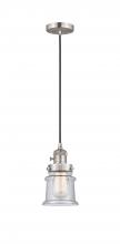 Innovations Lighting 201CSW-SN-G184S - Canton - 1 Light - 5 inch - Brushed Satin Nickel - Cord hung - Mini Pendant