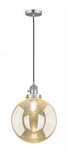 Innovation Lighting 201CSW-SN-G208-10 - Beacon - 1 Light - 10 inch - Brushed Satin Nickel - Cord hung - Mini Pendant