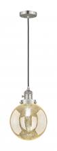 Innovation Lighting 201CSW-SN-G208-8 - Beacon - 1 Light - 8 inch - Brushed Satin Nickel - Cord hung - Mini Pendant