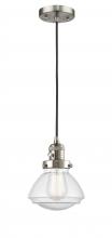 Innovations Lighting 201CSW-SN-G324-LED - Olean - 1 Light - 7 inch - Brushed Satin Nickel - Cord hung - Mini Pendant