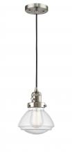 Innovation Lighting 201CSW-SN-G324-LED - Olean - 1 Light - 7 inch - Brushed Satin Nickel - Cord hung - Mini Pendant