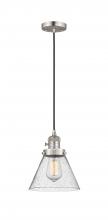 Innovations Lighting 201CSW-SN-G44-LED - Cone - 1 Light - 8 inch - Brushed Satin Nickel - Cord hung - Mini Pendant