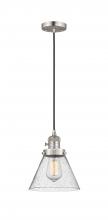 Innovation Lighting 201CSW-SN-G44-LED - Cone - 1 Light - 8 inch - Brushed Satin Nickel - Cord hung - Mini Pendant