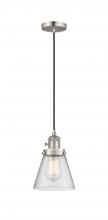 Innovations Lighting 201CSW-SN-G64-LED - Cone - 1 Light - 6 inch - Brushed Satin Nickel - Cord hung - Mini Pendant