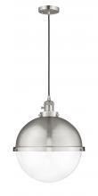 Innovation Lighting 201CSW-SN-HFS-122-SN-LED - Hampden - 1 Light - 13 inch - Brushed Satin Nickel - Cord hung - Pendant