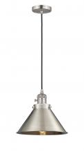 Innovation Lighting 201CSW-SN-M10-SN-LED - Briarcliff - 1 Light - 10 inch - Brushed Satin Nickel - Cord hung - Mini Pendant