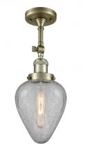 Innovations Lighting 201F-AB-G165 - Geneseo - 1 Light - 7 inch - Antique Brass - Semi-Flush Mount