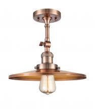 Innovation Lighting 201F-AC-MFR-AC-12 - Railroad - 1 Light - 12 inch - Antique Copper - Adjustable Semi-Flush Mount