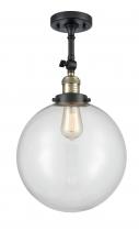 Innovation Lighting 201F-BAB-G202-12-LED - Beacon - 1 Light - 12 inch - Black Antique Brass - Adjustable Semi-Flush Mount