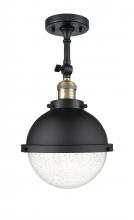 Innovation Lighting 201F-BAB-HFS-84-BK-LED - Hampden - 1 Light - 9 inch - Black Antique Brass - Adjustable Semi-Flush Mount