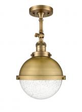 Innovation Lighting 201F-BB-HFS-84-BB-LED - Hampden - 1 Light - 9 inch - Brushed Brass - Adjustable Semi-Flush Mount
