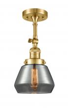 Innovation Lighting 201F-SG-G173-LED - Fulton - 1 Light - 7 inch - Satin Gold - Adjustable Semi-Flush Mount