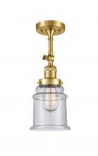 Innovations Lighting 201F-SG-G184-LED - Canton - 1 Light - 6 inch - Satin Gold - Semi-Flush Mount