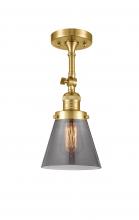 Innovations Lighting 201F-SG-G63-LED - Cone - 1 Light - 6 inch - Satin Gold - Semi-Flush Mount