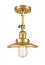 Innovation Lighting 201F-SG-M4-LED - Railroad - 1 Light - 8 inch - Satin Gold - Adjustable Semi-Flush Mount