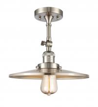 Innovation Lighting 201F-SN-MFR-SN-12-LED - Railroad - 1 Light - 12 inch - Brushed Satin Nickel - Adjustable Semi-Flush Mount